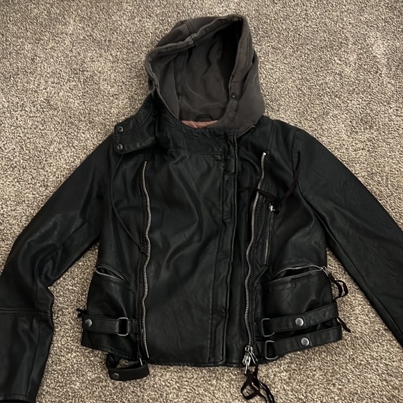 Free People Leather Jacket - Picture 3 of 4